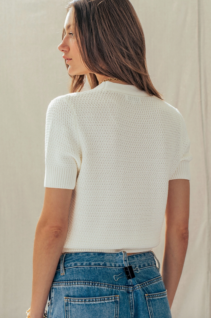 Coastal Cardigan in White from Southern Sunday Boutique in Naples, FL