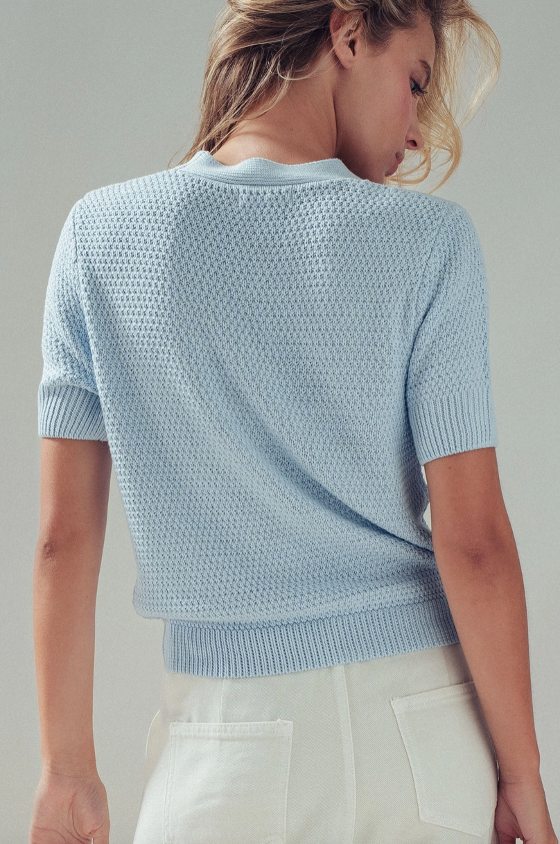 Coastal Cardigan in Light Blue from Southern Sunday Boutique in Naples, FL