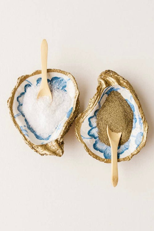 Oyster Shell Decoupage Salt and Pepper Cellar from Southern Sunday