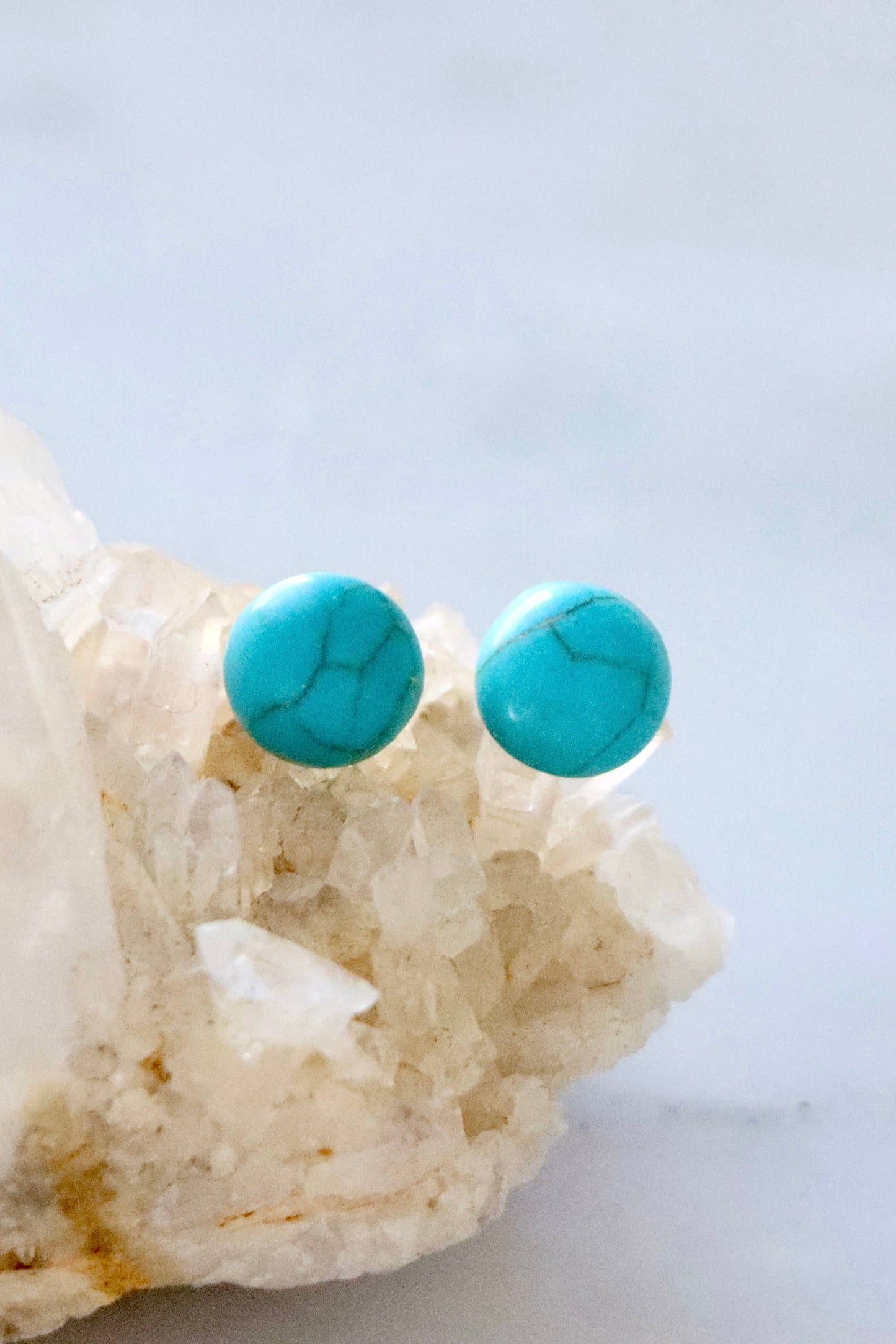 Howlite Turquoise Stud Earrings from Sot
