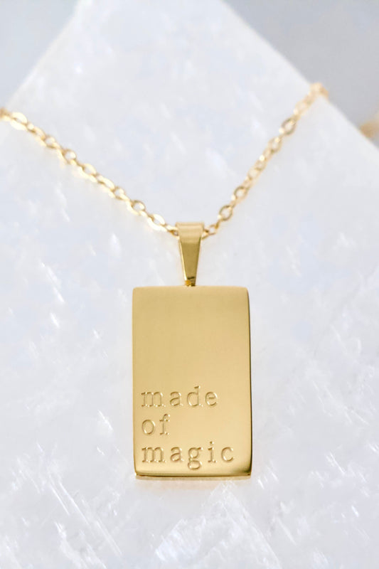 Gold Made Of Magic Pendant Necklace from Southern Sunday