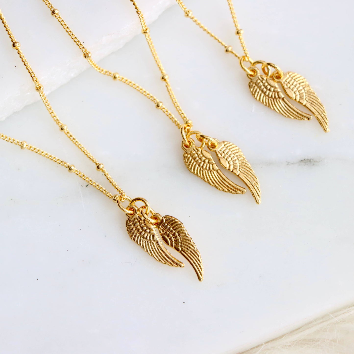 Gold Angel Wing Necklace from Southern Sunday