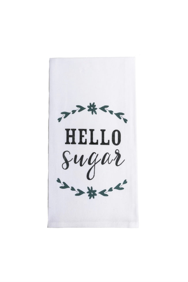 Hello Sugar Tea Towel Home available at Southern Sunday