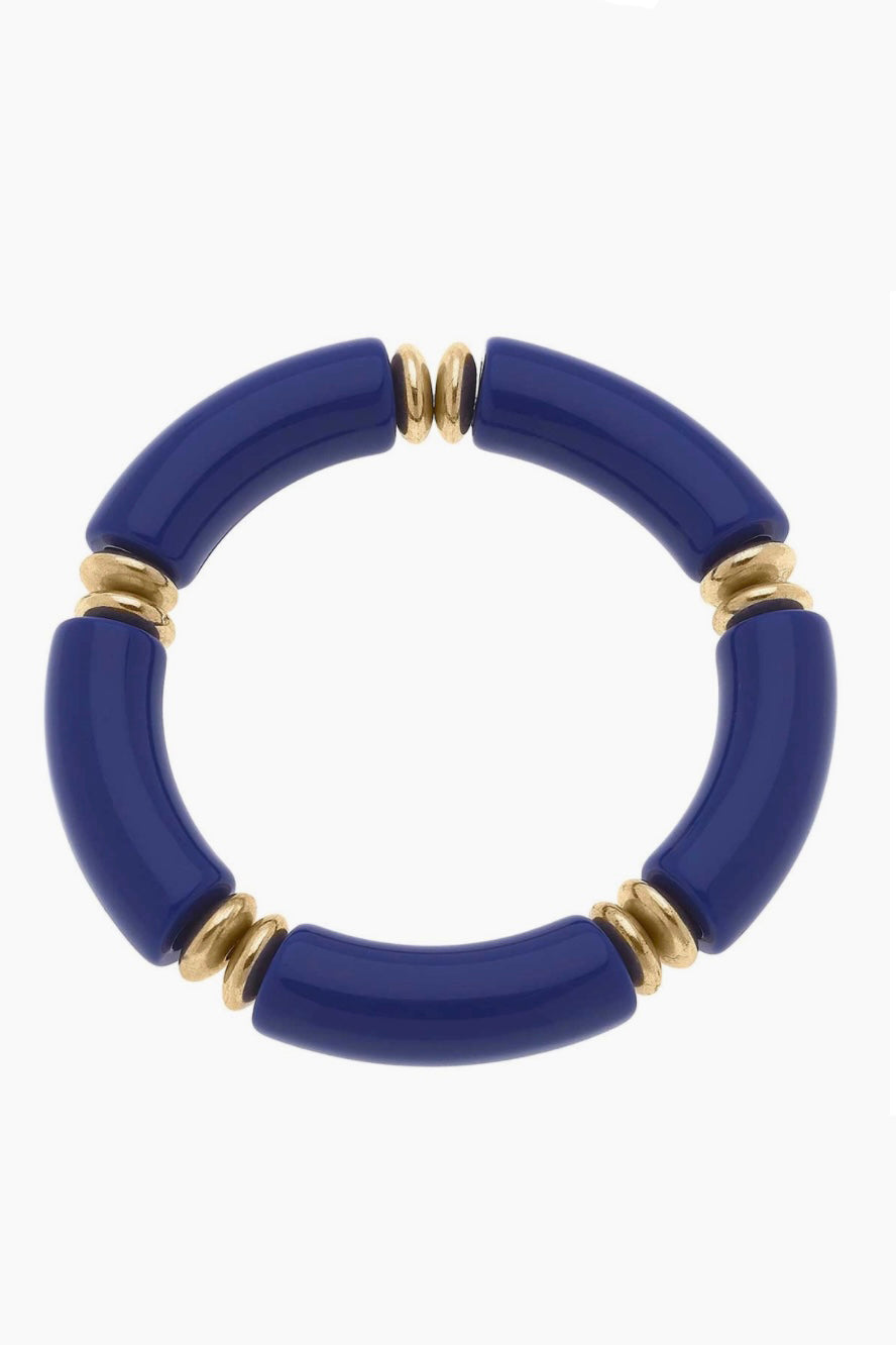 Blue Resin Stretch Bracelet Jewelry available at Southern Sunday