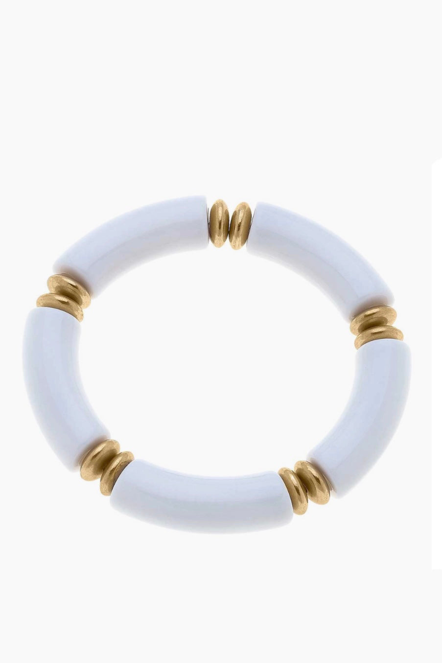 White Resin Stretch Bracelet Jewelry available at Southern Sunday
