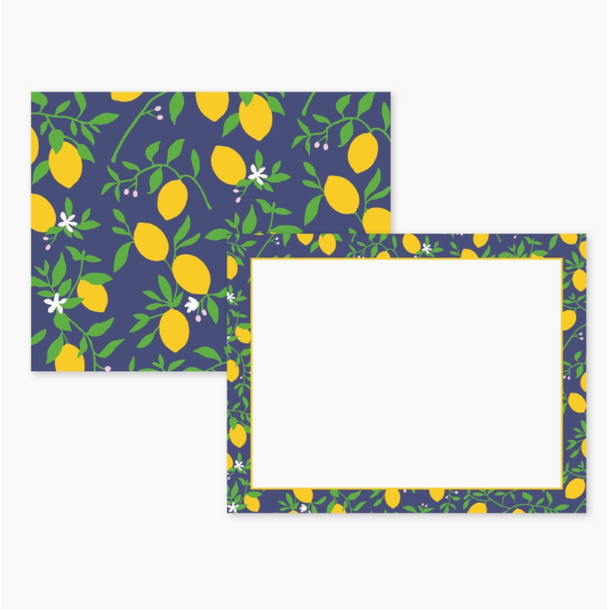Lemons Boxed Flat Note Card Set Home available at Southern Sunday