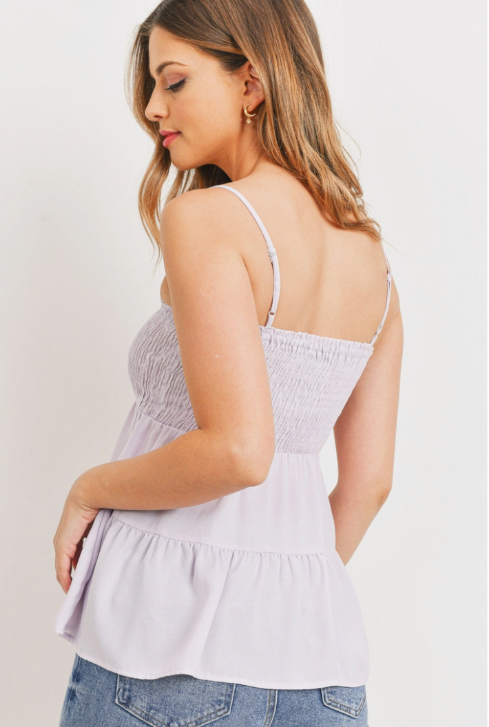 Lavender Smocked Tank Tops available at Southern Sunday