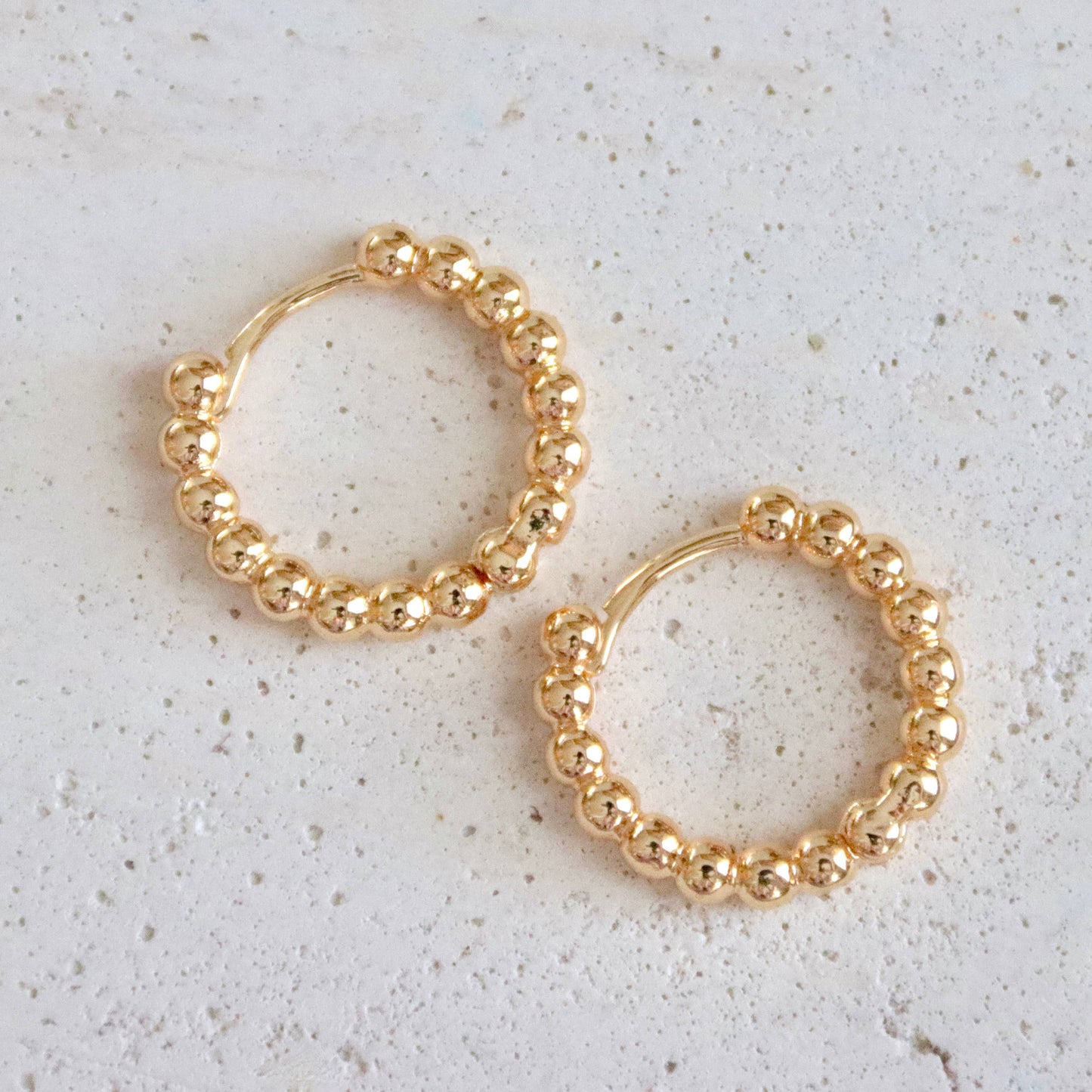 Gold Dot Hoop Earrings from Southern Sunday